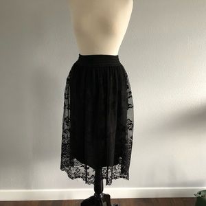 Black lacy skirt